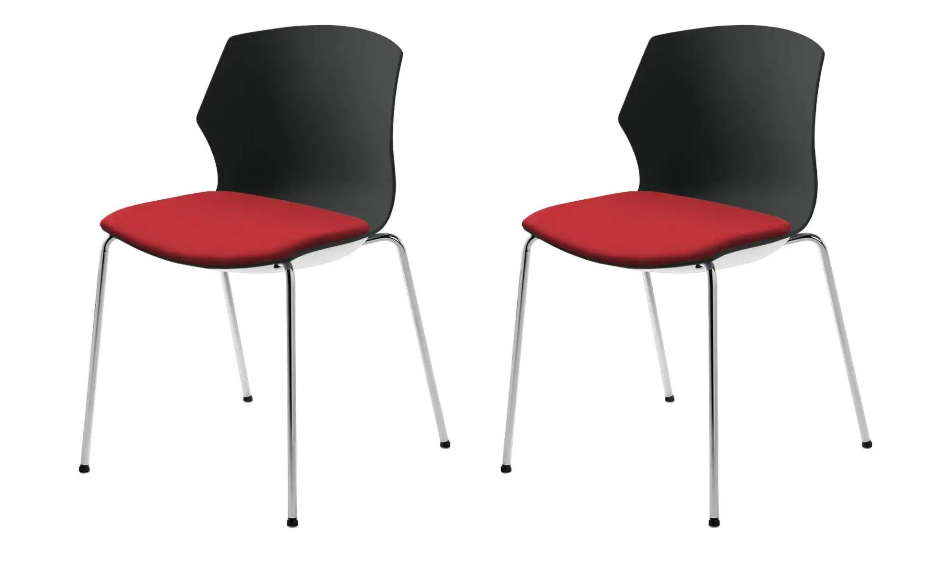 Stapelstuhl  2er Set MyPrimo ¦ rot ¦ Maße (cm): B: 51 H: 80,5 T: 53.0 Stühle > Küchenstühle > Küchenstühle ohne Armlehnen - Höffner