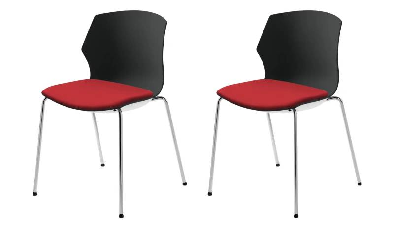 Stapelstuhl  2er Set MyPrimo ¦ rot ¦ Maße (cm): B: 51 H: 80,5 T: 53.0 Stühle > Küchenstühle > Küchenstühle ohne Armlehnen - Höffner