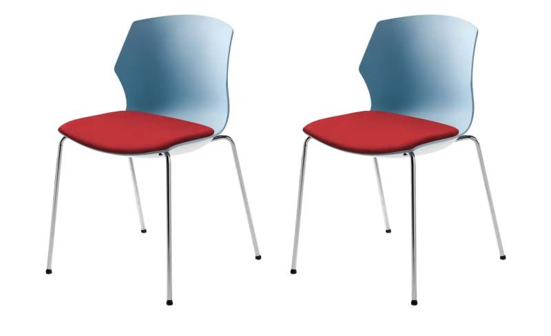 Stapelstuhl  2er Set MyPrimo ¦ rot ¦ Maße (cm): B: 51 H: 80,5 T: 53.0 Stühle > Küchenstühle > Küchenstühle ohne Armlehnen - Höffner
