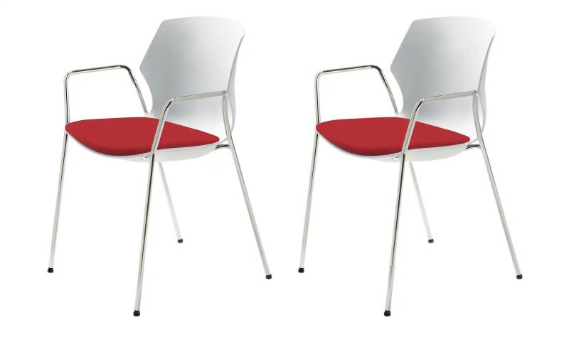 Stapelstuhl  2er Set MyPrimo ¦ rot ¦ Maße (cm): B: 55 H: 80,5 T: 53.0 Stühle > Küchenstühle > Küchenstühle mit Armlehnen - Höffner