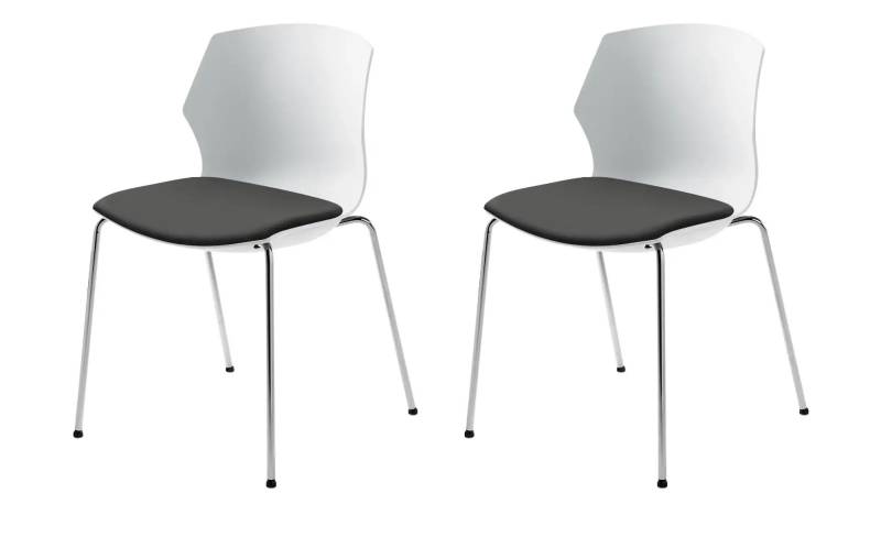 Stapelstuhl  2er Set MyPrimo ¦ schwarz ¦ Maße (cm): B: 51 H: 80,5 T: 53.0 Stühle > Küchenstühle > Küchenstühle ohne Armlehnen - Höffner