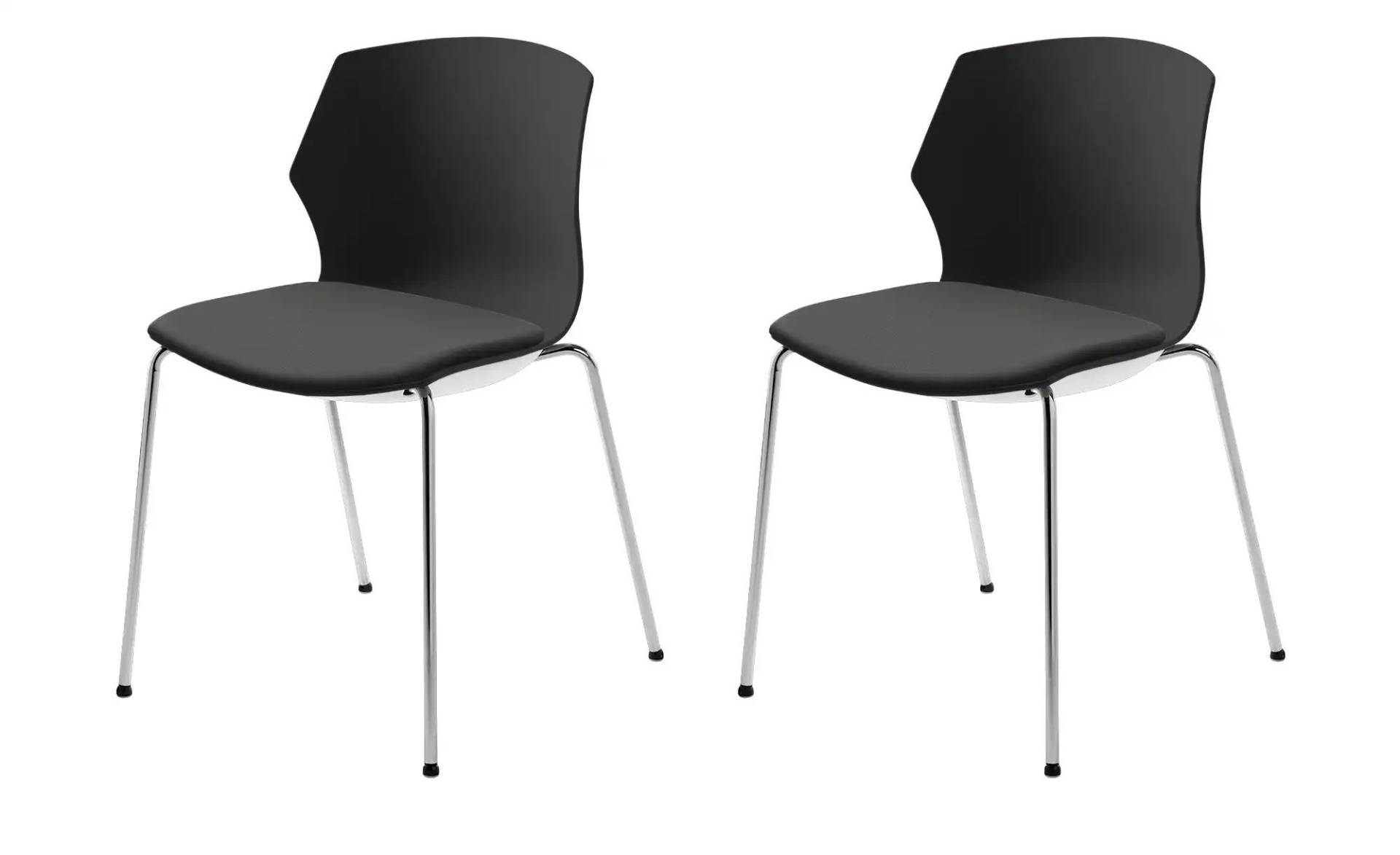 Stapelstuhl  2er Set MyPrimo ¦ schwarz ¦ Maße (cm): B: 51 H: 80,5 T: 53.0 Stühle > Küchenstühle > Küchenstühle ohne Armlehnen - Höffner