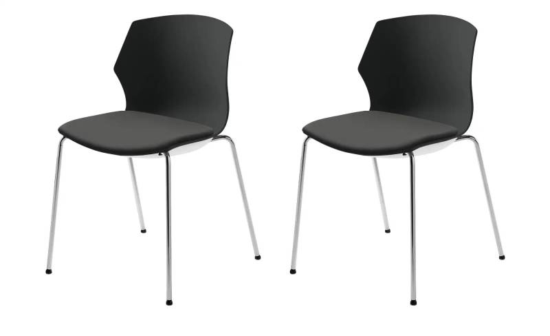 Stapelstuhl  2er Set MyPrimo ¦ schwarz ¦ Maße (cm): B: 51 H: 80,5 T: 53.0 Stühle > Küchenstühle > Küchenstühle ohne Armlehnen - Höffner