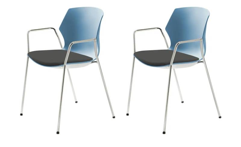 Stapelstuhl  2er Set MyPrimo ¦ schwarz ¦ Maße (cm): B: 55 H: 80,5 T: 53.0 Stühle > Küchenstühle > Küchenstühle mit Armlehnen - Höffner