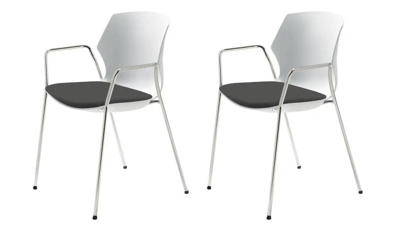 Stapelstuhl  2er Set MyPrimo ¦ schwarz ¦ Maße (cm): B: 55 H: 80,5 T: 53.0 Stühle > Küchenstühle > Küchenstühle mit Armlehnen - Höffner