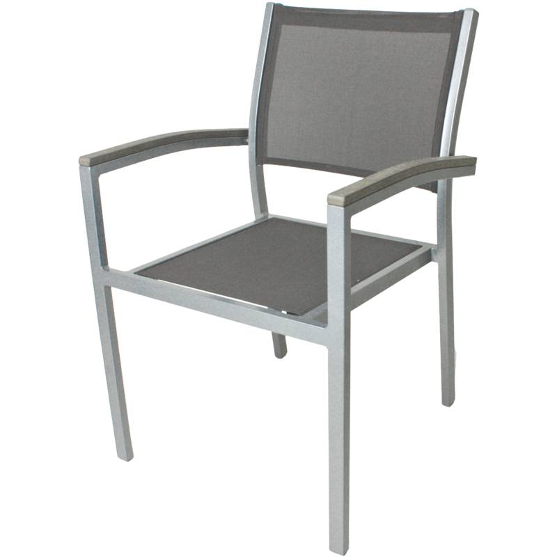 Garden Pleasure Stapelstuhl 'Grace' grau 55 x 86 x 58 cm 2er-Set von Garden Pleasure