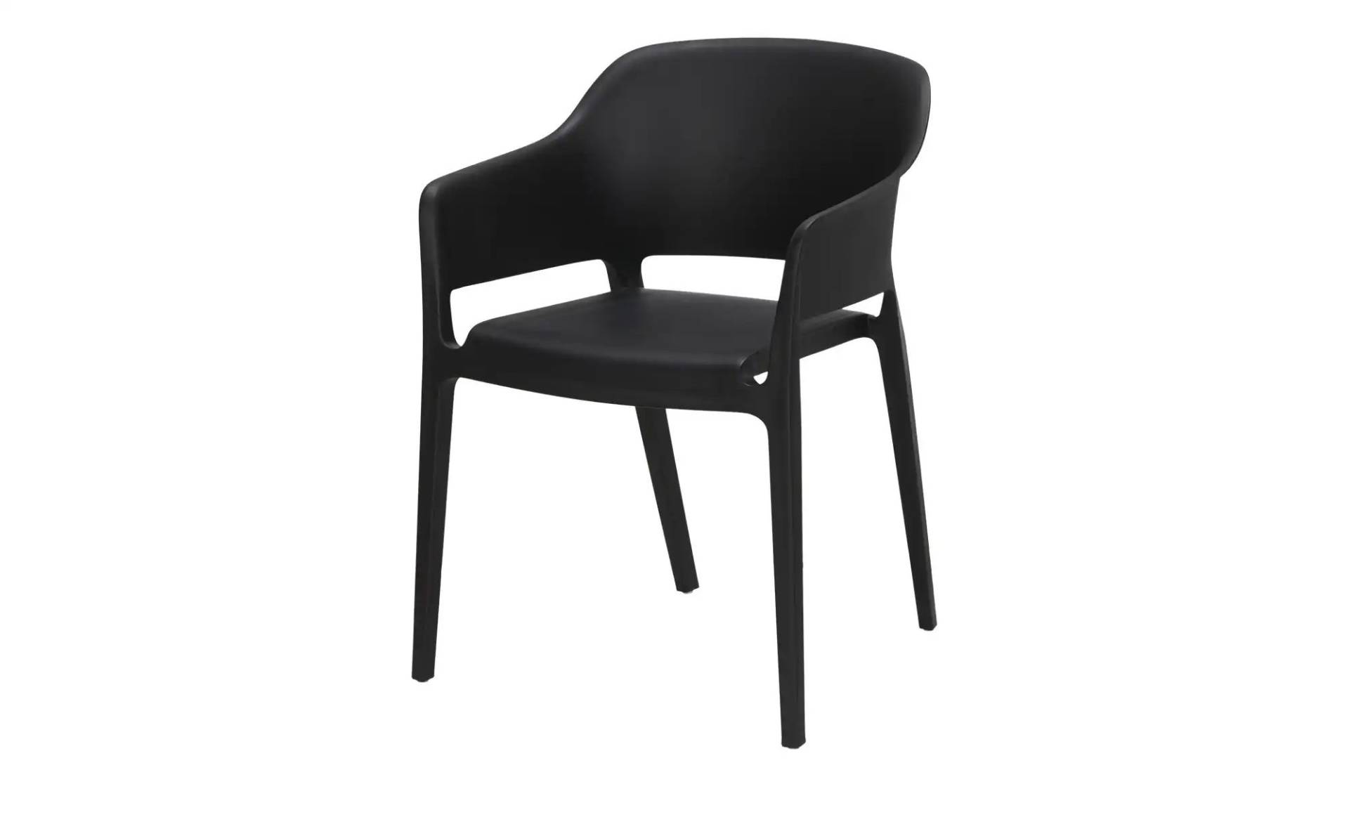 Stapelstuhl  Lacona ¦ schwarz ¦ Maße (cm): B: 55 H: 77,5 T: 54.5 Garten > Gartenmöbel > Gartenstühle - Möbel Kraft