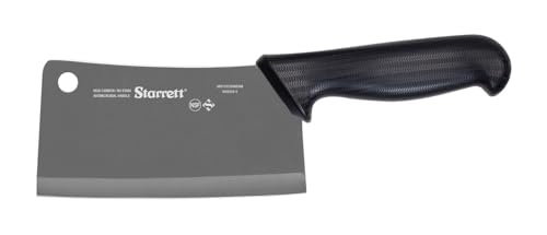 Starrett Chefkoch Hackmesser Messer - BKW509-6 Breites rechteckiges 6" (150mm) Profi Küchenmesser Klinge - Weißer Griff Ultrascharfes Gemüse- und Fleischmetzgerbeil von Starrett