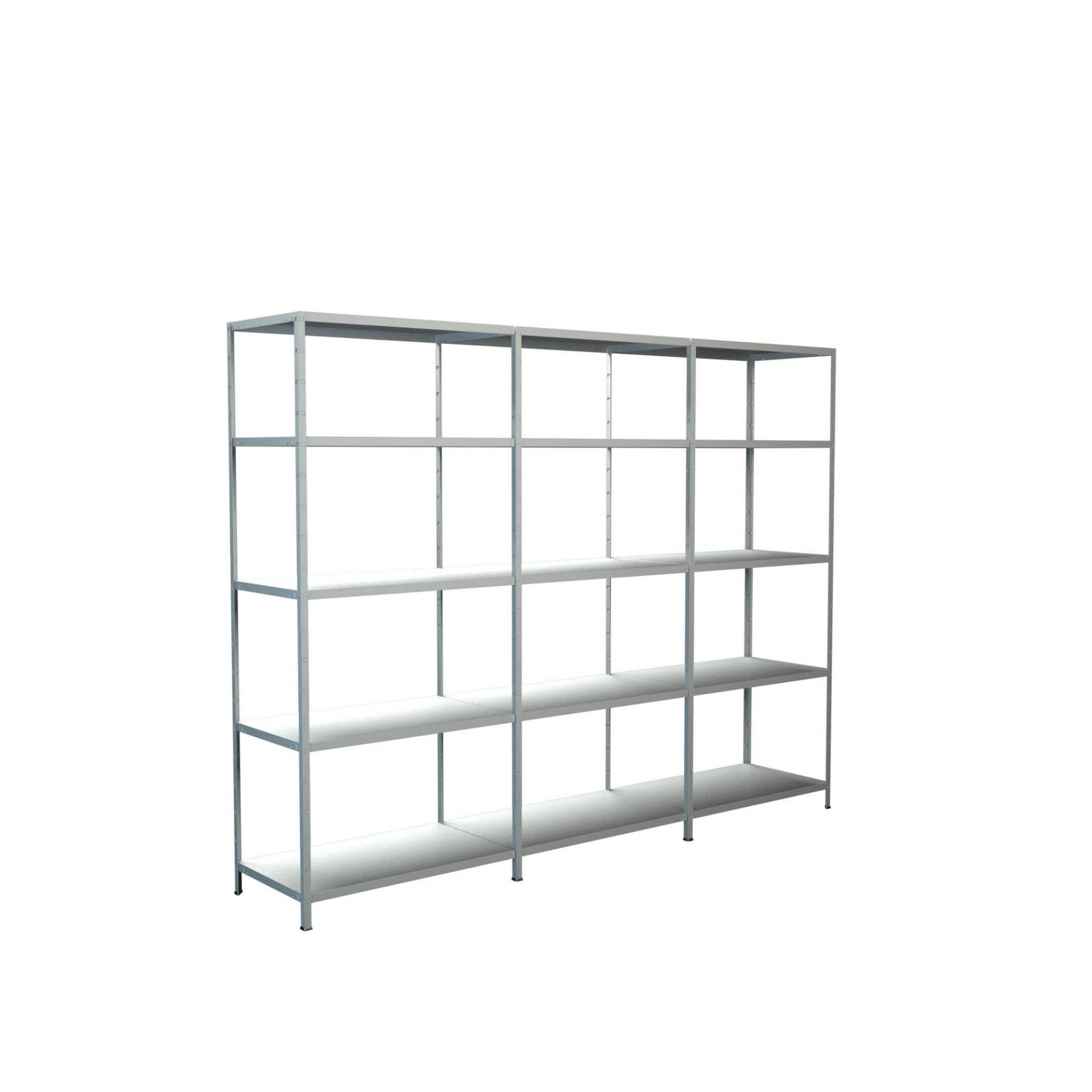 SCHULTE Regalwelt Steck-Grundregal und 2 Anbauregale 200 x 280 x 50 cm, 15 Böden, weiß, Tragkraft 425 kg SCHULTE Regalwelt Steck-Grundregal und 2 Anbauregale 200 x 280 x 50 cm, 15 Böden, weiß, Tragkraft 425 kg von SCHULTE Regalwelt