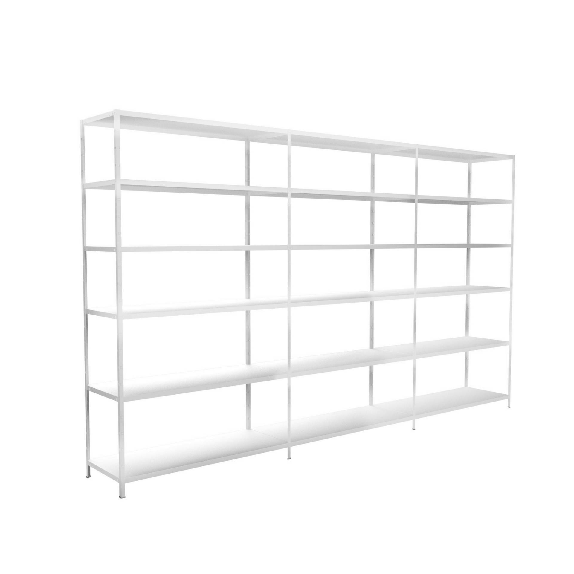 SCHULTE Regalwelt Steck-Grundregal und 2 Anbauregale 230 x 340 x 50 cm, 18 Böden, weiß, Tragkraft 510 kg SCHULTE Regalwelt Steck-Grundregal und 2 Anbauregale 230 x 340 x 50 cm, 18 Böden, weiß, Tragkraft 510 kg von SCHULTE Regalwelt