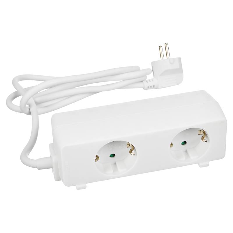 Steckdosenleiste 6-fach 4x Euro 2x Schuko weiß 1,4 m