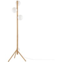 Stehlampe 150 cm klein Holz Glas 3x G9 Dreibein MIEKE von TK Lighting