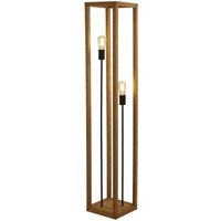 Stehlampe Bambus 140 cm hoch eckig Natur Schwarz ZAMOSC von Searchlight
