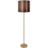 Stehlampe E27 160,5 cm in Bronze hell Braun Messing Stoff von Ghidini Giovanni Battista