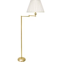 Stehlampe Gelenkarm 162 cm Messing Stoff E27 Wohnzimmer von Ghidini Giovanni Battista