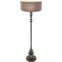 Stehlampe Holz Leinen Schwarz Grau 153 cm E27 blendarm von Steinhauer BV (light+building)