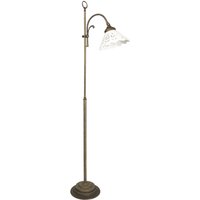 Stehlampe Keramik Messing 130 cm in Bronze Antik Weiß E27 von Ghidini Giovanni Battista