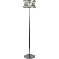Stehlampe Kristall 150 cm klein Art Déco Chrom Klar von Searchlight
