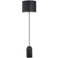 Stehlampe Metall Stoff 142 cm hoch Schwarz Weiß E27 CLARA von Emibig