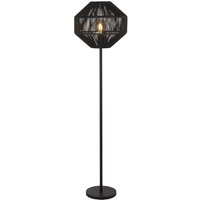 Stehlampe Schwarz 155 cm Seil Metall Wohnzimmer von Searchlight