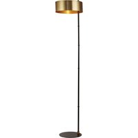 Stehlampe Schwarz Gold E27 149 cm klein Metall Modern von Searchlight
