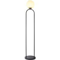 Stehlampe Schwarz Weiß 142,7 cm klein Metall Glas Retro E14 von Endon