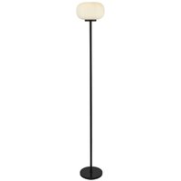 Stehlampe Schwarz Weiß E27 160 cm Glas Metall RAMIREZ von Searchlight