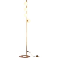 Stehlampe in Gold Weiß aus Messing Glas 151 cm Modern von Zaklad Wielobranzowy Export-Import-Jupiter