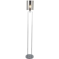 Stehlampe klein 144 cm Rauchglas Metall Grau Chrom Wohnzimmer von Searchlight