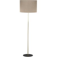 Stehlampe klein 160 cm Metall Stoff E27 in Gold Braun von TK Lighting