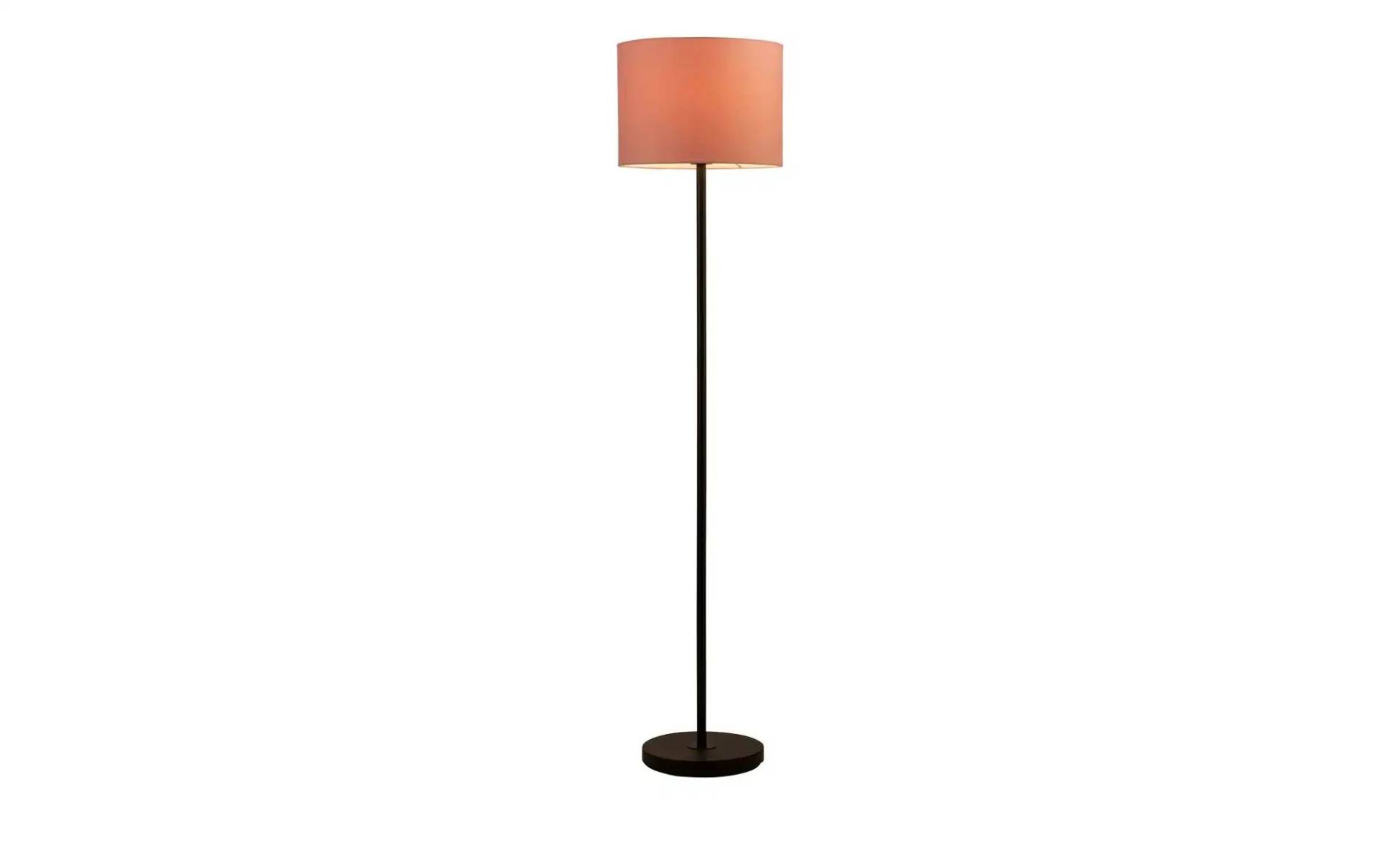 Stehleuchte, 1-flammig, Stoffschirm rosa ¦ rosa/pink ¦ Maße (cm): H: 142  Ø: 32 Lampen & Leuchten > Stehlampen - Höffner