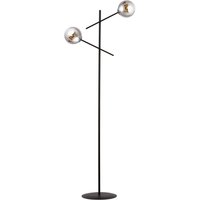 Stehleuchte 150 cm klein schwenkbar Schwarz Grau Metall Glas von Emibig