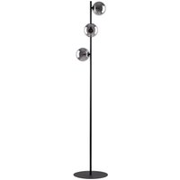 Stehleuchte 151 cm Rauchglas Metall Grau Schwarz 3x G9 von TK Lighting