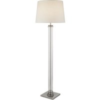 Stehleuchte 156 cm in Silber Creme E27 Stoff Glas von Searchlight