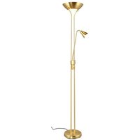 Stehleuchte 2xE27 1XE14 Metall Messing Matt / Glas Frost Ø ca. 28 cm ca. 181,5 cm hoch