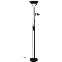 Stehleuchte 2xE27 1XE14 Metall Schwarz Matt / Glas Frost Ø ca. 28 cm ca. 181,5 cm hoch