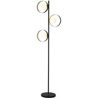 Stehleuchte 3-flammig 149 cm Metall in Schwarz Gold G9 von Searchlight