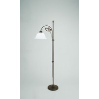 Stehleuchte Glas Antik Messing E27 160 cm gemütlich von Berliner Messingleuchten