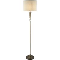 Stehleuchte Messing Antik Natur 165 cm E27 Metall Stoff Stehleuchte Messing Antik Natur 165 cm E27 Metall Stoff von Searchlight