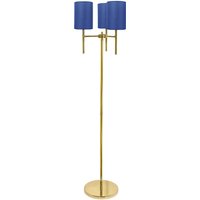 Stehleuchte Messing Stoff Blau 3-flammig 153,5 cm klein von Ghidini Giovanni Battista