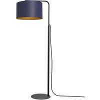 Stehleuchte klein Metall Stoff 151 cm E27 Blau Gold von Luminex