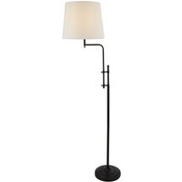 Stehleuchte verstellbar 140-158 cm Stoff Metall Rustikal E27 von Searchlight