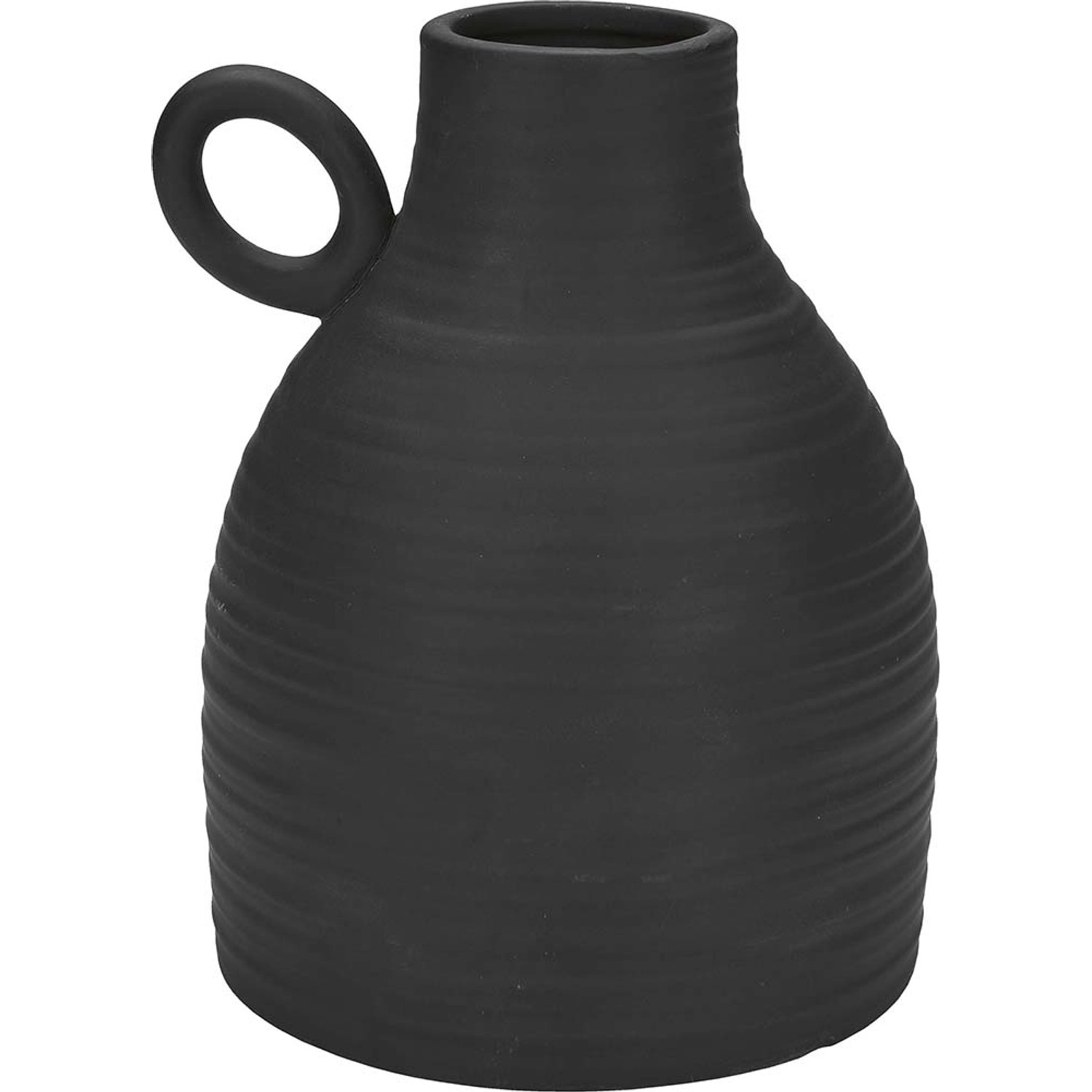 Steingut-Vase Ancient Secrets 13,2 cm x 12,7 cm x 16,5 cm Schwarz Steingut-Vase Ancient Secrets 13,2 cm x 12,7 cm x 16,5 cm Schwarz