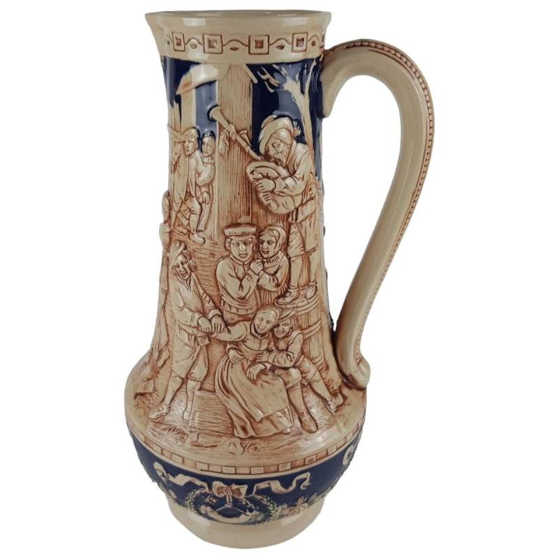 Steinzeug Krug Motivkrug 2,9 Liter Vintage Nostalgie Retro H 33 cm
