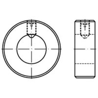 DIN 705 Stellringe, leichte Reihe, mit Gewindestift 1.4571 A 10 A 5 S 10 Stk DIN 705 Stellringe, leichte Reihe, mit Gewindestift 1.4571 A 10 A 5 S 10 Stk