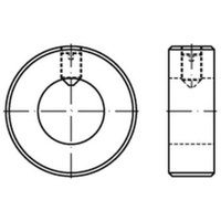 DIN 705 Stellringe, leichte Reihe, mit Gewindestift 1.4571 A 25 A 5 S 5 Stk DIN 705 Stellringe, leichte Reihe, mit Gewindestift 1.4571 A 25 A 5 S 5 Stk
