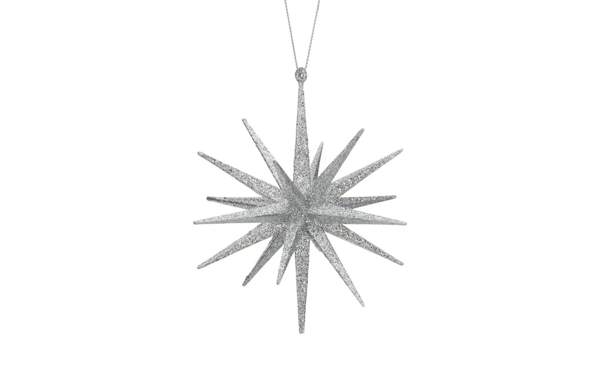 Sternanhänger  2er Set   ¦ silber ¦ Kunststoff ¦ Maße (cm): H: 15  Ø: 15 Weihnachten - Höffner