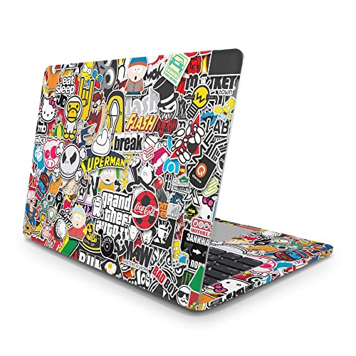 Sticker Master Stickerbomb Sticker Bomb Schutz-Vinyl-Aufkleber (Logoschnitt) Ganzkörper-Haut für Apple MacBook Pro Mac Air 11 12 13 15 16 17 21 27 Zoll Laptop MacBook Air 13.3-inch 2017 von Apple