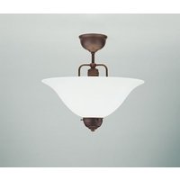 Stilvolle Deckenlampe Messing Antik Glas E27 Ø35 cm Stilvolle Deckenlampe Messing Antik Glas E27 Ø35 cm von Berliner Messingleuchten