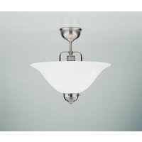 Stilvolle Deckenlampe Messing Glas E27 Ø35 cm in Nickel von Berliner Messingleuchten